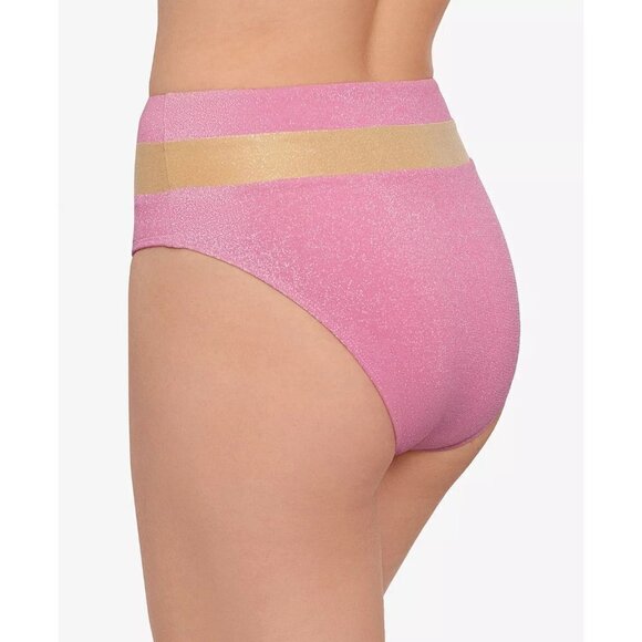 Salt + Cove Juniors Medium Precious Metals Colorblocked Swim Bikini Bottoms 045 - Picture 2 of 9